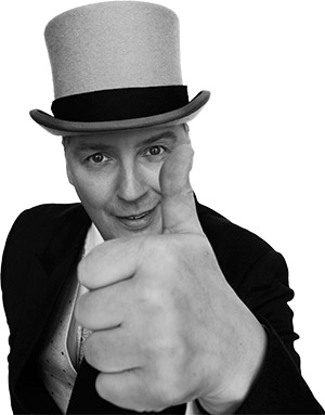 Bjössi Greifi giving a thumbs-up